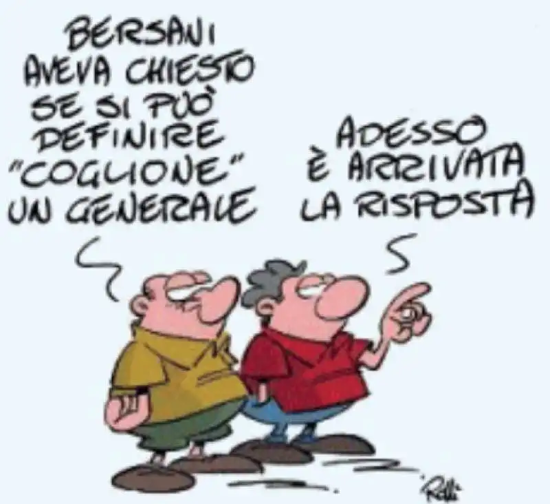 BERSANI VS VANNACCI - VIGNETTA BY ROLLI - IL GIORNALONE - LA STAMPA