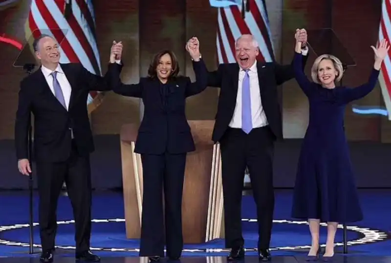 doug ehmoff   kamala harris   tim e gwen waltz