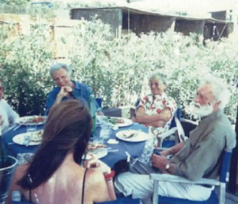 eugenio scalfari con furio colombo a capalbio