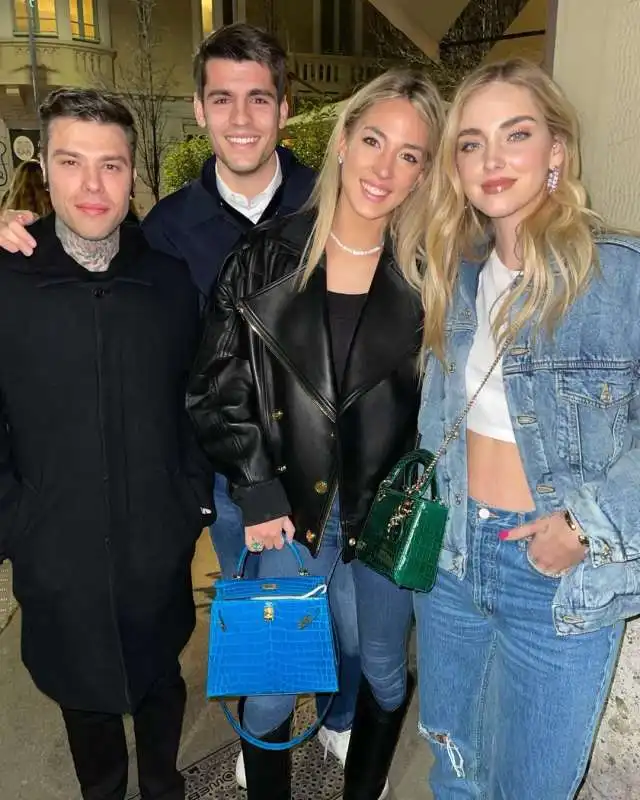 FEDEZ - ALVARO MORATA - ALICE CAMPELLO - CHIARA FERRAGNI 