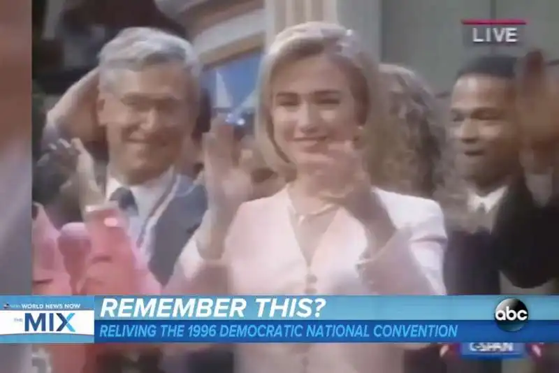 HILLARY CLINTON E LA MACARENA ALLA CONVENTION DEMOCRATICA 1996