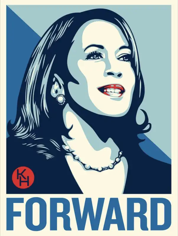 il poster di kamala harris by obey