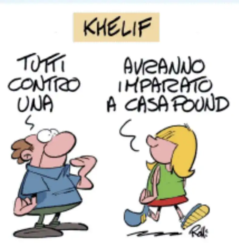 IMANE KHELIF - VIGNETTA BY ROLLI - IL GIORNALONE - LA STAMPA 