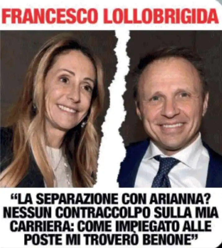 LA SEPARAZIONE TRA ARIANNA MELONI E FRANCESCO LOLLOBRIGIDA - MEME IL GIORNALONE - LA STAMPA  