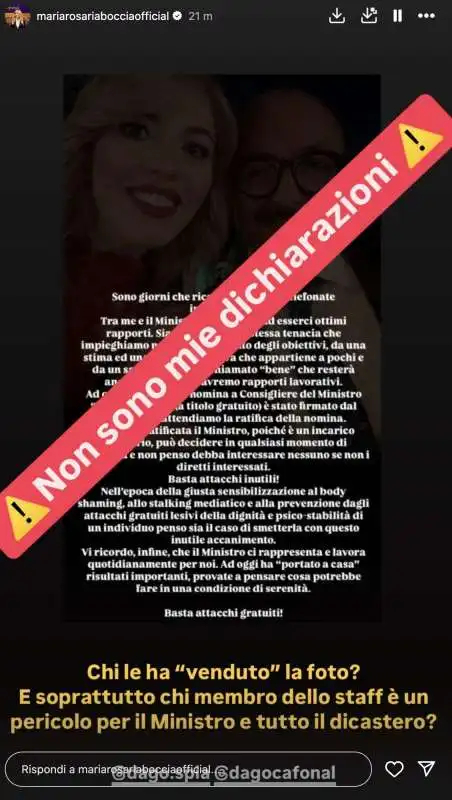 le storie instagram di maria rosaria boccia contro dagospia  5