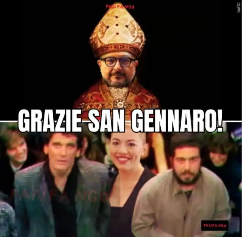 meme maria rosaria boccia - sangiuliano come san gennaro