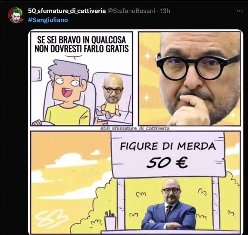 meme sul social media manager di sangiuliano by il 50 sfumature di cattiveria