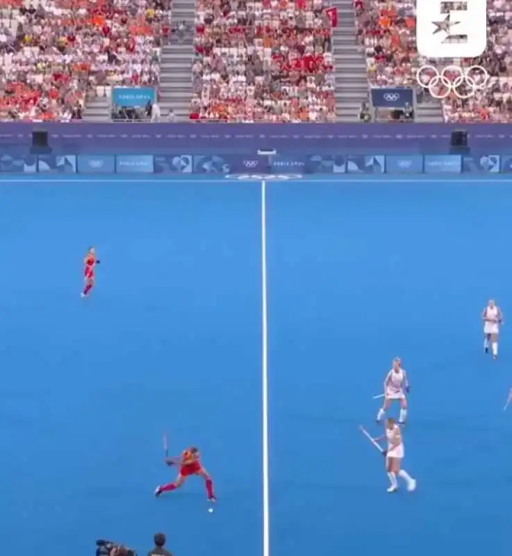 rissa alla partita di hockey tra cina e belgio 1