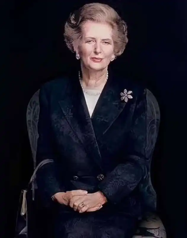 ritratto di Margaret Thatcher realizzato da Richard Stone