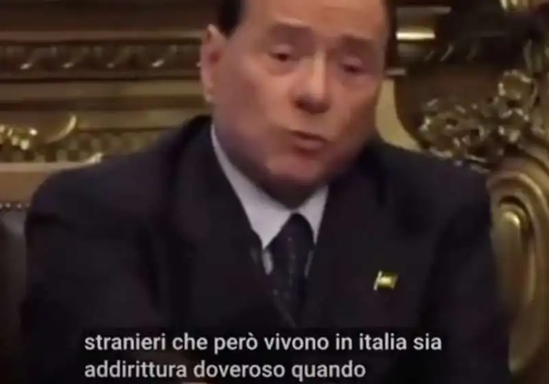 SILVIO BERLUSCONI A FAVORE DELLO IUS SCHOLAE