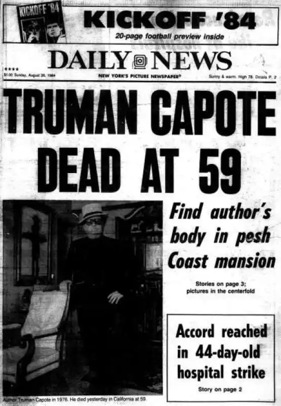 truman capote morte daily news