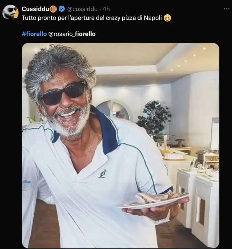 tweet su fiorello con barba e capelli brizzolati 