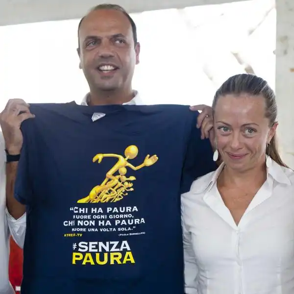 ANGELINO ALFANO E GIORGIA MELONI AD ATREJU FOTO LAPRESSE 