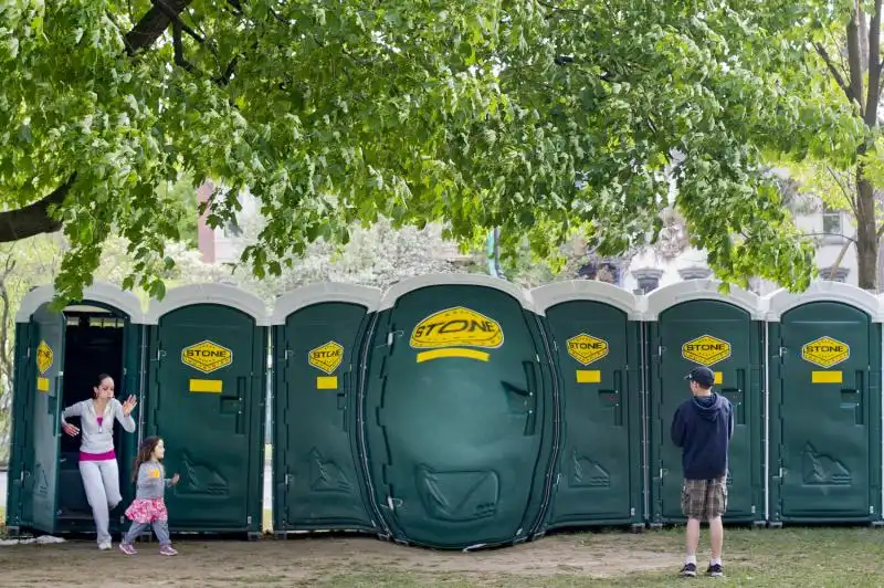 Bagni chimici lottatore di Sumo 