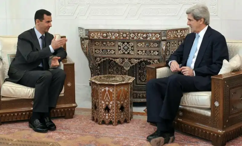 BASHAR AL ASSAD JOHN KERRY 