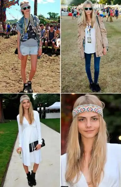 cara delevingne hippie chic style 