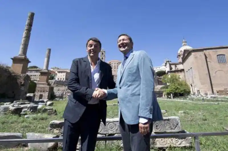 IGNAZIO MARINO E MATTEO RENZI 