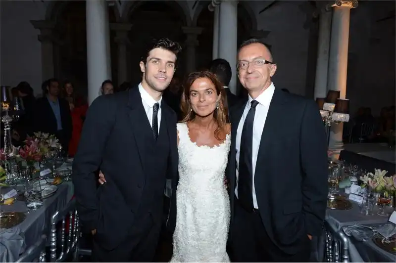 Roberto Bolle Cristina Lucchini e Massimo Borio PARTY VANITY FAIR 