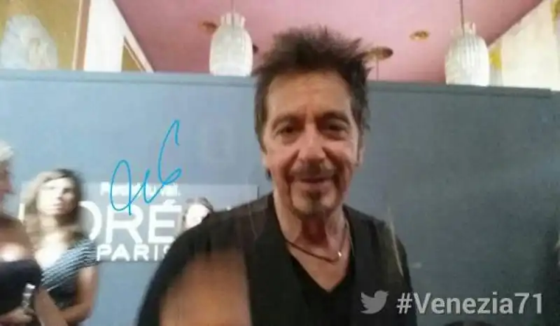 al pacino twitter mirror a venezia