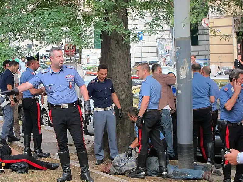 clochard tedesco ferisce 4 carabinieri  foto mezzelani gmt040