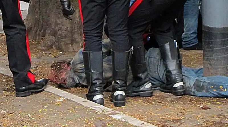 clochard tedesco ferisce 4 carabinieri  foto mezzelani gmt042