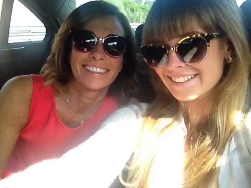 cristina parodi selfie con la figlia 