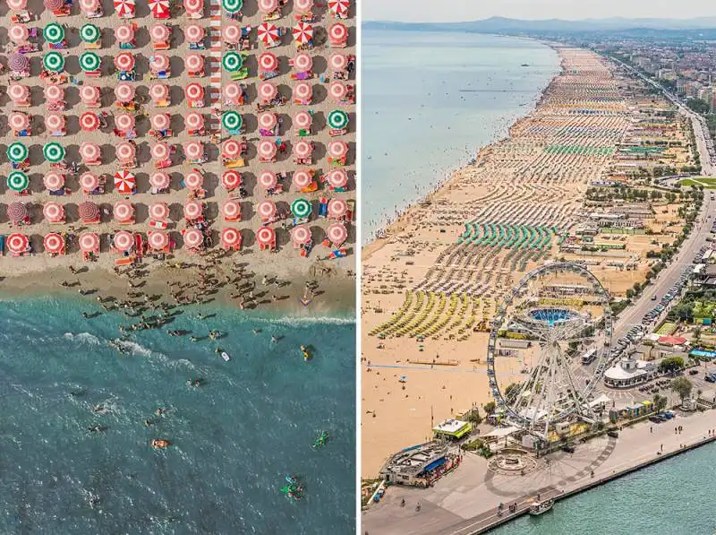 fotografie di bernhard lang   spiaggia dell'adriatico vista dall'alto 6