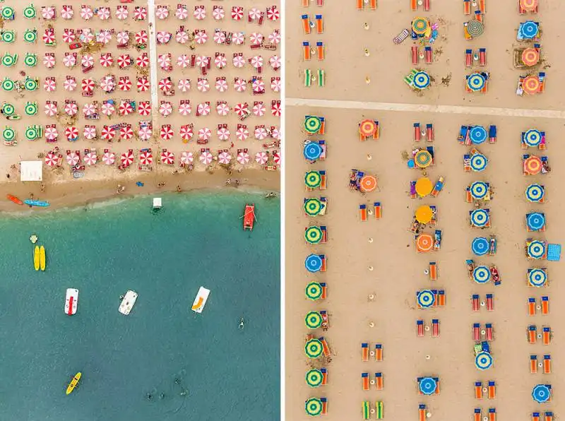 fotografie di bernhard lang   spiaggia dell'adriatico vista dall'alto 7