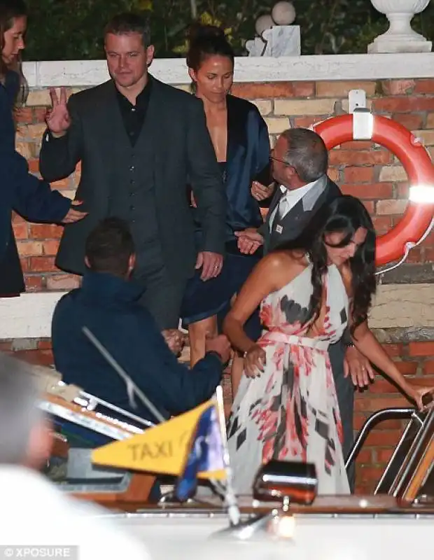 george clooney e amal alamuddin   vigilia delle nozze a venezia 27