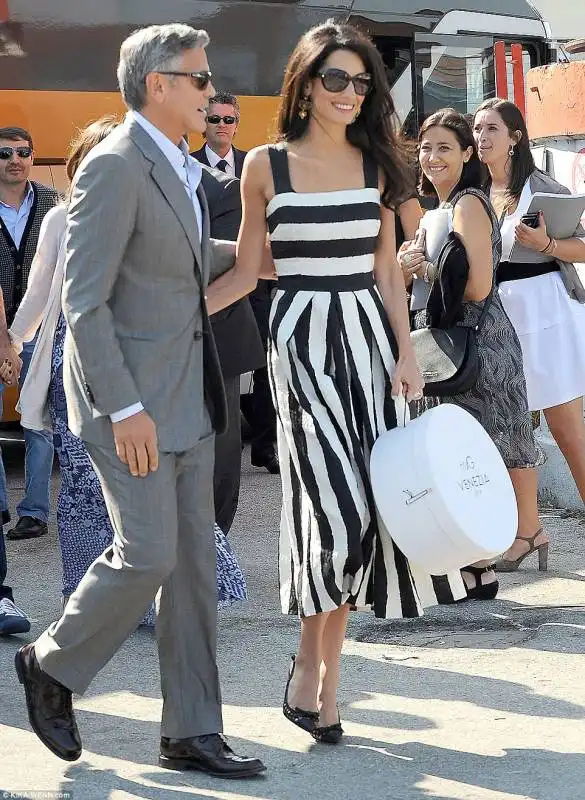 george clooney e amal alamuddin   vigilia delle nozze a venezia 50