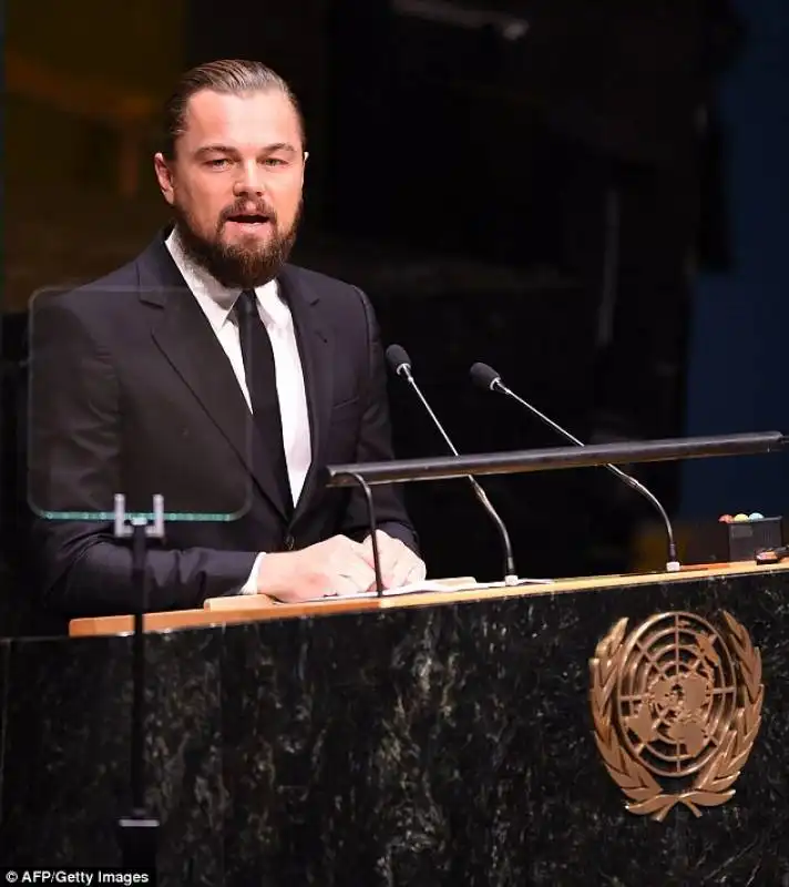 leonardo di caprio all'onu 1