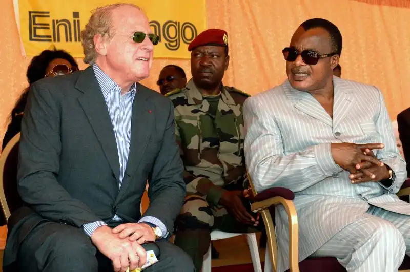 paolo scaroni and denis sassou nguesso  eni