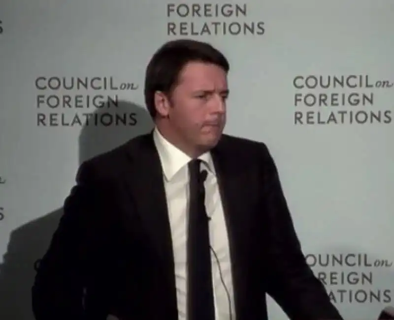 renzi   al council on foreign relations  