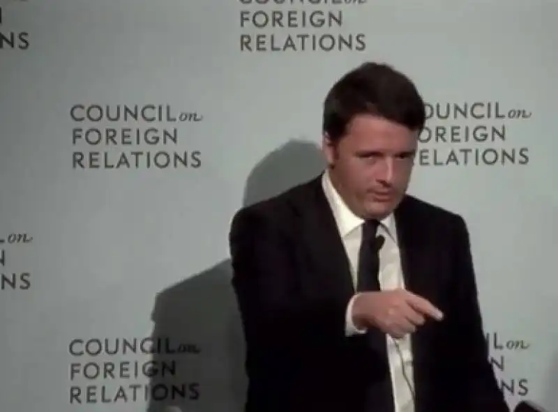 renzi  al council on foreign relations  