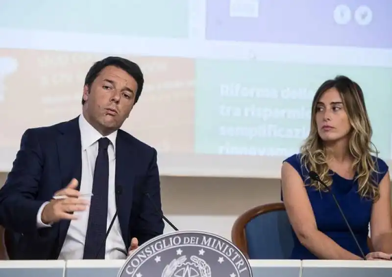 RENZI E BOSCHI 