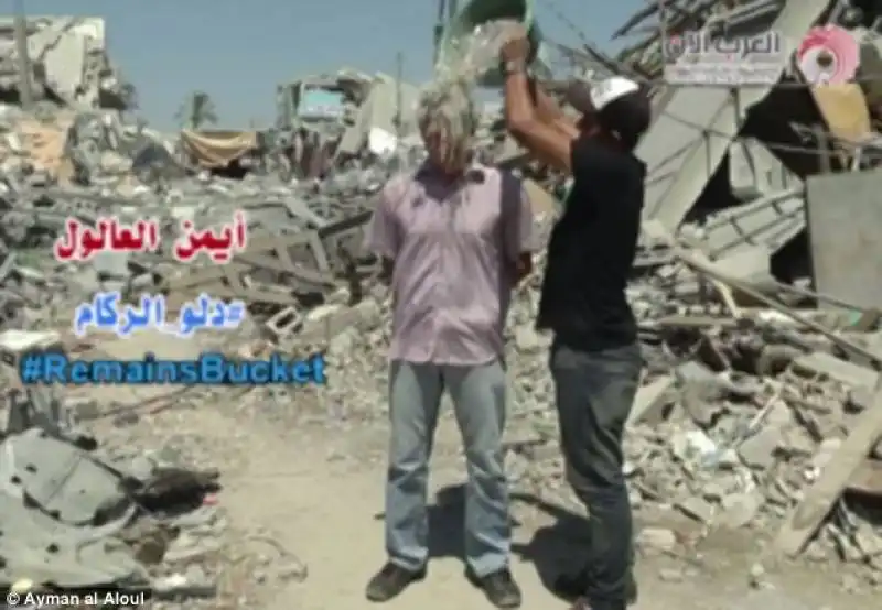 rubble bucket challenge a gaza