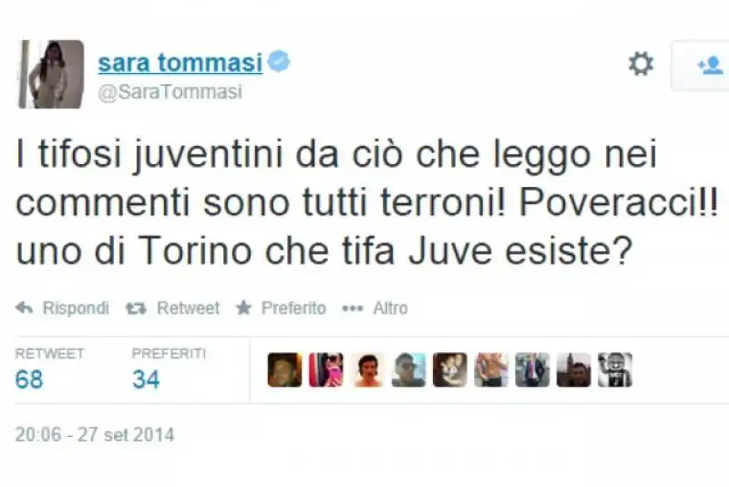 sara tommasi contro i tifosi della juventus