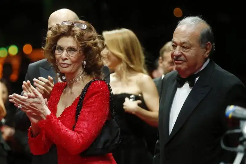 sophia loren con carlos slim 