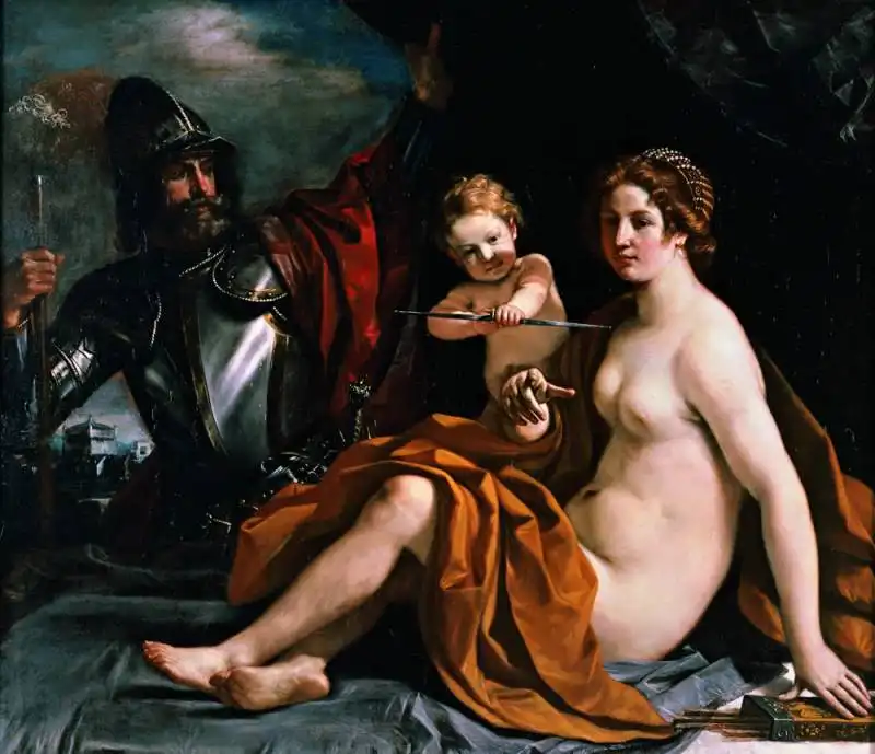 venere marte e amore di guercino