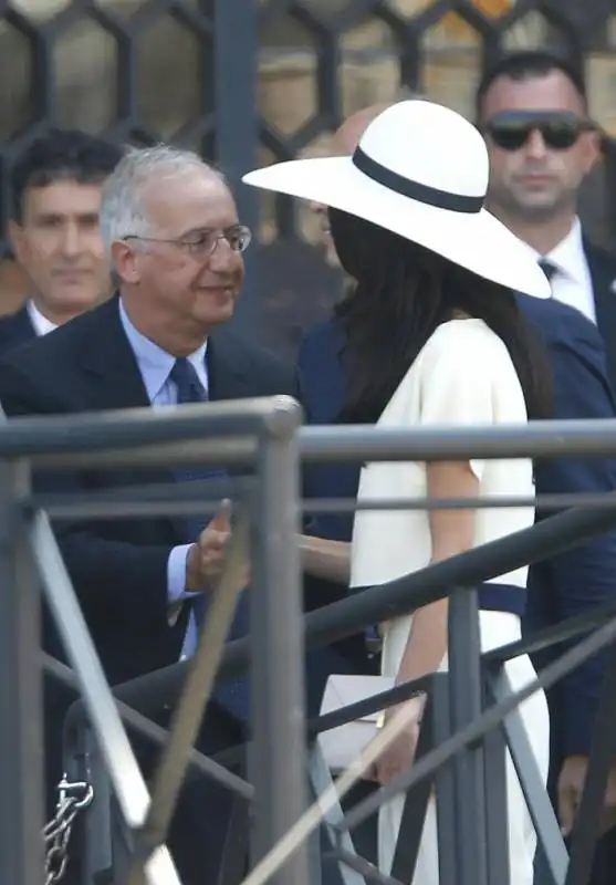 walter veltroni e amal alamuddin al matrimonio clooney