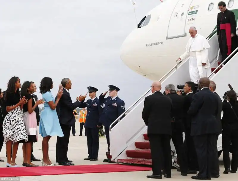 arrivo di papa francesco in usa