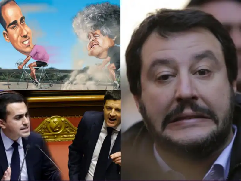 DI MAIO RENZI GRILLO SALVINI 