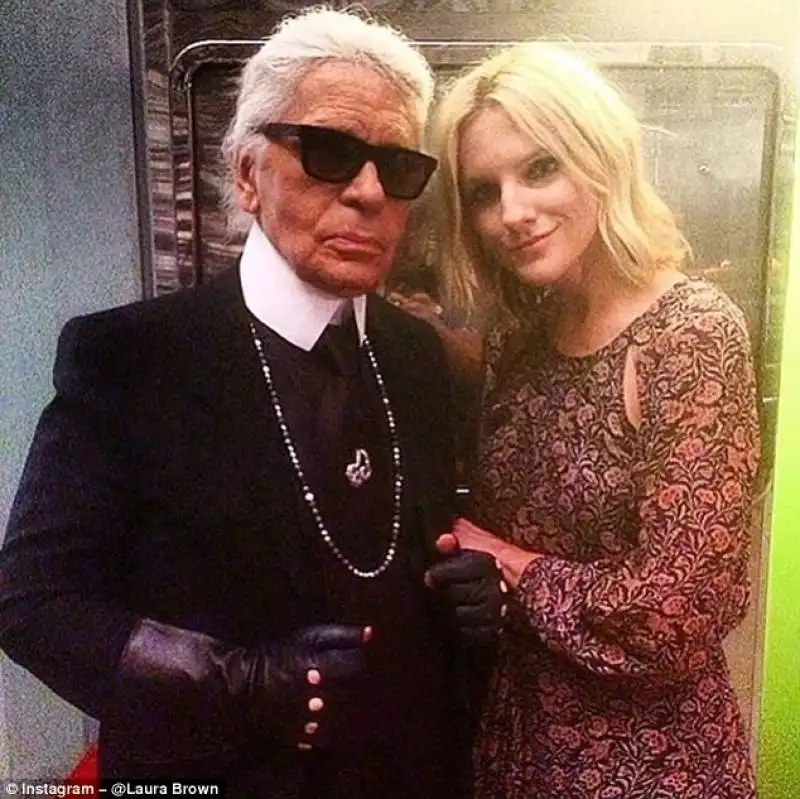 laura brown e karl lagerfeld