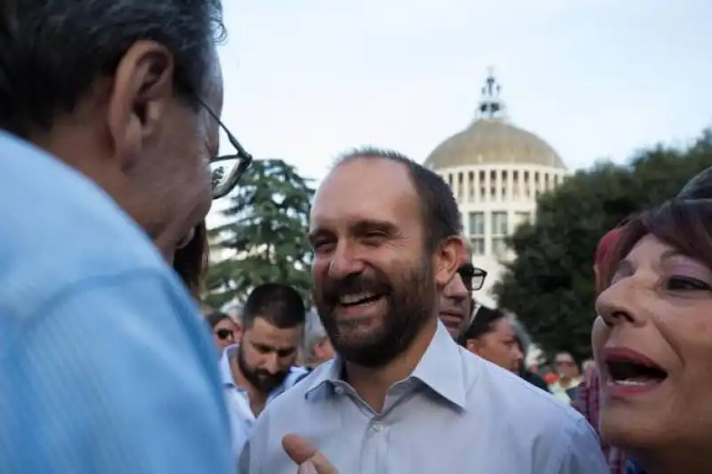 matteo orfini alla manifestazione antimafia