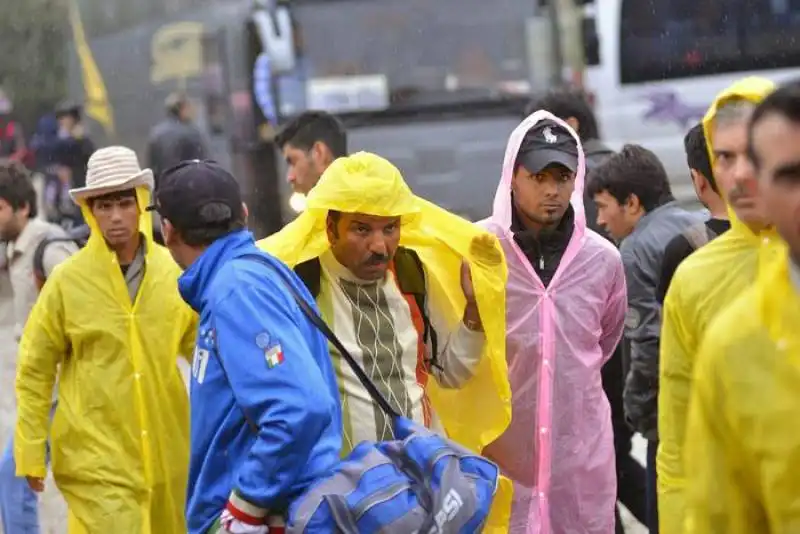 migranti dall'ungheria verso l'austria fb