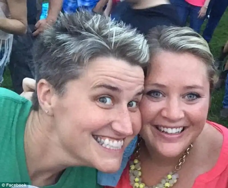 Miss Cramblett, 37, and her partner Amanda Zinkon    