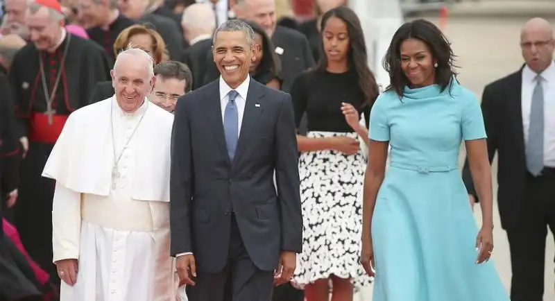 papa francesco bergoglio arriva in america accolto da obama  32