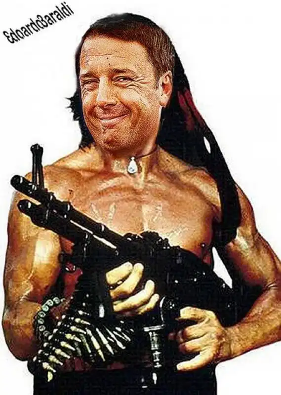 renzi come rambo sylvester stallone