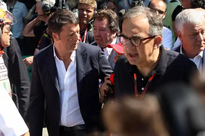 renzi marchionne al gp di monza