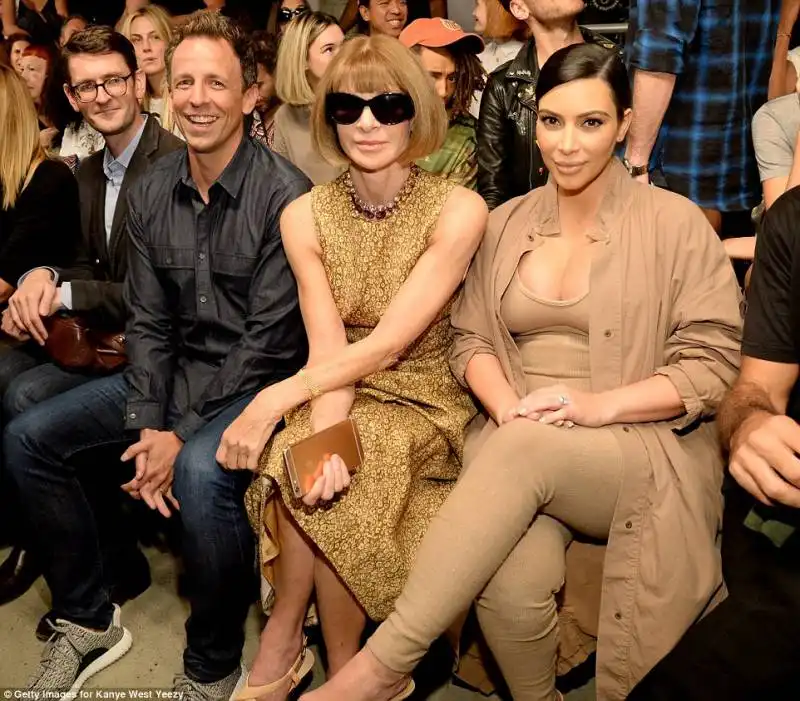 seth meyers con anna wintour e kim kardashian